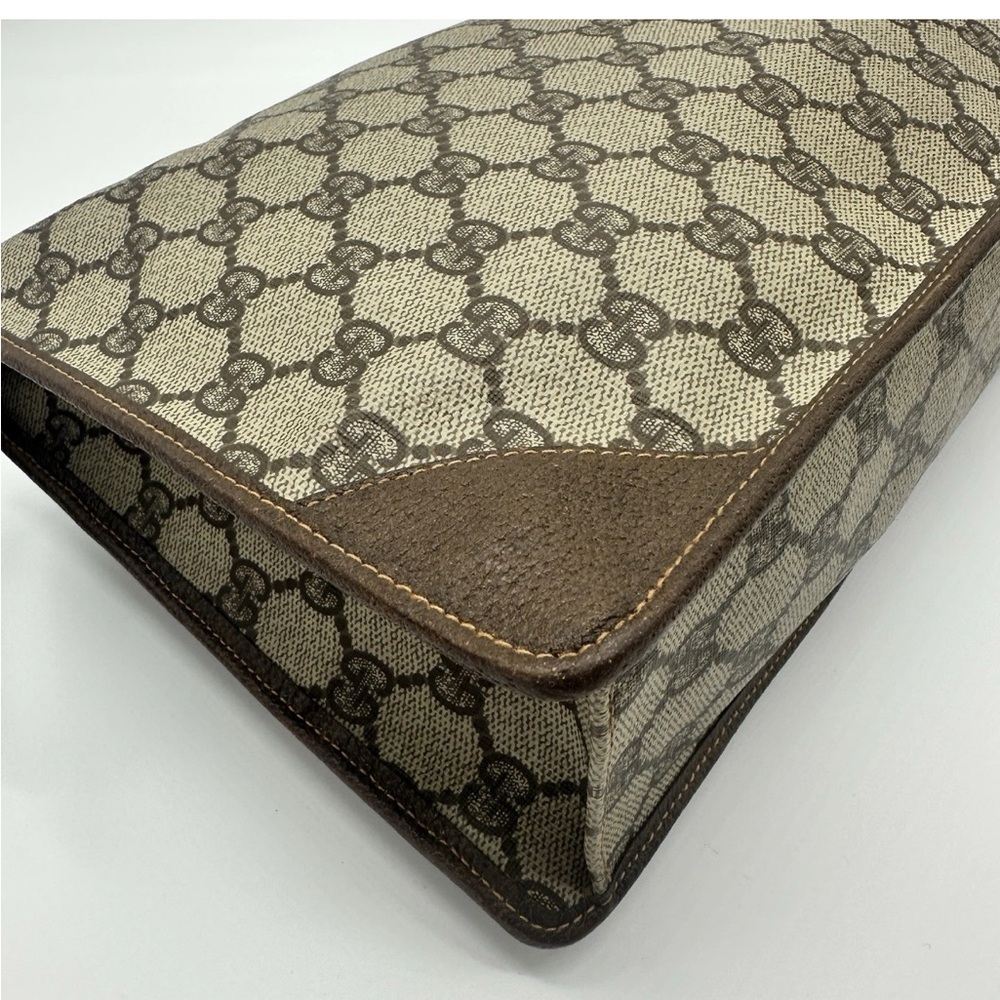 #34. Vintage Gucci Supreme Clutch GG Canvas Bag Authentic - Picture 7 of 14